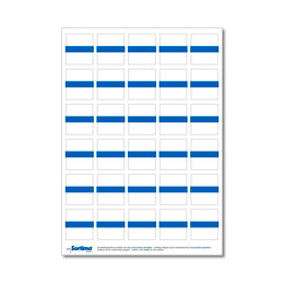 Adhesive labels for inset box 30 in number, blue (1 sheet)